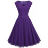 HOMEYEE Women's Vintage Floral Lace Splicing Shift Retro Party Dress A003 - 连衣裙 - $28.99  ~ ¥194.24