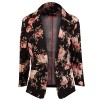HOT FROM HOLLYWOOD Contemporary Lightweight Floral Print Blazer with Front Single Button Closure and Gathered 3/4 Sleeves - Outerwear - $19.99 