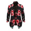 HOT FROM HOLLYWOOD Contemporary Ultra Lightweight Cardigan Blazer with Shawl Collar and Floral Print Design - Outerwear - $19.99  ~ ¥133.94