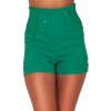 HOT FROM HOLLYWOOD High Waisted Sophisticated Trendy Chic Front Button Vintage Inspired Shorts - Shorts - $18.99 