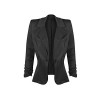 HOT FROM HOLLYWOOD Women's Lightweight Open Front Blazer with Hi Lo and 3/4 Ruched Sleeves - Outerwear - $19.99  ~ £15.19