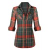 HOT FROM HOLLYWOOD Women's Long Sleeve Button Down Plaid Flannel Shirt - 半袖衫/女式衬衫 - $12.99  ~ ¥87.04