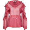HUISHAN ZHANG pink sheer bouse - Рубашки - короткие - 
