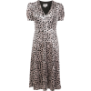 HVN Paula velvet leopard-print dress - Obleke - 