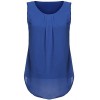 Halife Women's Casual Pleated Front Chiffon Sleeveless Blouse Tops - Camisa - curtas - $5.99  ~ 5.14€