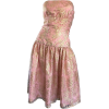Halston Pink and Gold Metallic Dress - Obleke - 