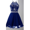 Halter Short Blue Prom Dresses KSP439 - sukienki - $116.59  ~ 100.14€