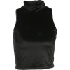 Halter vest sexy off-the-shoulder velvet - Shirts - $16.99 