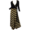 Hand Loomed Striped Dresses Black - Obleke - 
