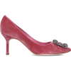 Hangisi 70 velvet pink pumps - Klasični čevlji - 