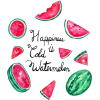 Happiness is Cold Watermelon text - 插图用文字 - 