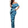 Happy Sailed Flowers Off Shoulder Ruffle Party Homecoming Maxi Dress S-XL - sukienki - $17.99  ~ 15.45€