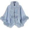 Harrods of London Fox Trim Cashmere Cape - Jacket - coats - 