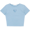 Heart Cut Out Crop Top - T-shirts - 