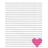Heart Lined Paper - Sfondo - 