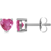Heart Pink Sapphire Studs - Earrings - $569.00 