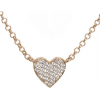 Heart Diamond Necklace, Natural Diamond  - Halsketten - 