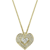 Heart Necklace, Lady Heart Diamond Halo  - 项链 - 