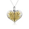 Heart Necklace Sunflower - Necklaces - $109.00  ~ £82.84