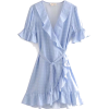 Heart-printed lace-up ruffled skirt - sukienki - $27.99  ~ 24.04€