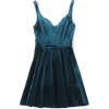 Heart-shaped collar velvet dress - sukienki - $28.99  ~ 24.90€