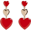 Heart shaped drop earrings - Brincos - 