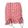 Heart-shaped printed lace, love wood ear - Skirts - $25.99 
