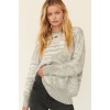 Heather Grey Zebra Print Pullover Sweater - プルオーバー - $50.60  ~ ¥5,695