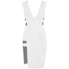 Hego Women's Sexy Cut Out Deep V Neck Club Party Slit Bandage Bodycon Dress H2363 ... - Obleke - $69.00  ~ 59.26€