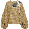 Hellessy Sloane Cutout Checked Poplin Bl - Long sleeves shirts - 