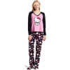 Hello Kitty Women's 3 Piece V-Neck Pajama Set with Slipper Black - Pajamas - $29.40 