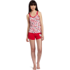 Hello Kitty Women's Hk Dreaming Of Love Pajama Short Set With Shorts And Printed Tank Top Red - Pigiame - $18.90  ~ 16.23€