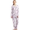 Hello Kitty Women's Print 2 Piece Notch Collar Top and Pant Pajama Set White - 睡衣 - $29.40  ~ ¥196.99