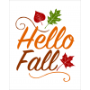 Hello Fall Text - イラスト用文字 - 