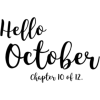Hello October text - Texts - 