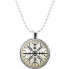 Helm of Awe Amulet, Viking Necklace - Necklaces - 