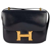 Hermes Navy Blue Box Leather Bag - Torebki - 