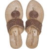 Heron Flat Tan Leather Sandal - Sandale - 