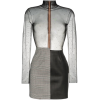 Heron Preston - Mesh leather mini dress - Dresses - $1,054.00 