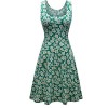 Herou Women Sleeveless Beach Casual Flared Floral Tank Dress - Dresses - $16.88 