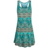 Hibelle Women's Scoop Neck Sleeveless Casual Printed Tank Dress with Pockets - Dresses - $50.99 