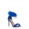 High Heel Sandals with Fur Ankle Strap - サンダル - $29.99  ~ ¥3,375