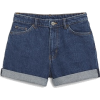 High Waist Denim Shorts - Spodnie - krótkie - 