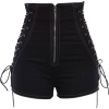 High Waist Zip Shorts - Spodnie - krótkie - 