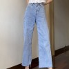 High-waisted, thin-washed, distressed, light-colored, raw-edged denim - Jeans - $28.99 