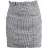High waist pleated houndstooth skirt - Suknje - $19.99  ~ 126,99kn