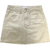 High-waist pocket solid color denim skir - Skirts - $25.99 