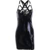 High waist pu suspender skirt dark gothic nightclub sexy bag hip skirt - 连衣裙 - $28.99  ~ ¥194.24