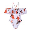 Hilor Girl's One Piece Swimsuit Off Shoulder Swimwear Kids Flounce Bathing Suits Monokinis - 泳衣/比基尼 - $18.99  ~ ¥127.24