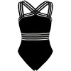 Hilor Women's One Piece Swimwear Front Crossover Swimsuits Hollow Bathing Suits Monokinis - Swimsuit - $59.00 